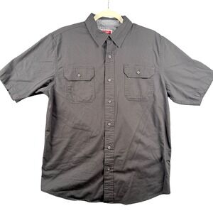 Wrangler M Flex for Comfort SS Button Up Shirt Gorpcore Workwear Cowboy Rugged
